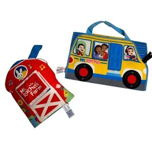Ms Rachel Sensory Learning Farm Tummy‎ Time Activity Bus & Soft Book Lot